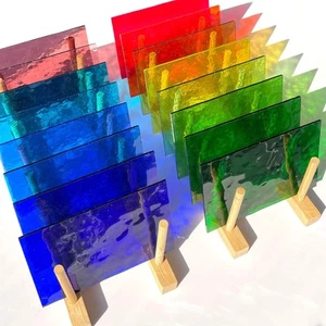 16 Blatt Transparente Textur Buntglas Verschiedene Packungen, 6 x 4 Zoll Kathedra... - Bild 1 von 7