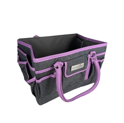 NEW Everything Mary Collapsible Deluxe Store & Tote – Gray Purple 12" Organizer - Image 1 of 4