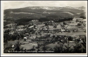 HAIN bei Podgórzyn Riesengebirge Schlesien ~1930 Totalansicht v.d. Heusteien - Picture 1 of 1