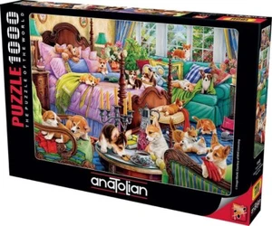 NEW Anatolian Jigsaw Puzzle 1000 Pieces P1143 Doggies in the Bedroom - Foto 1 di 2