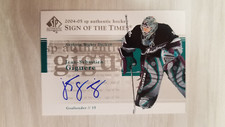 2004-05 UD SP AUTHENTIC JEAN-SEBASTIEN GIGUERE AUTO SIGN OF THE TIMES #ST-JG