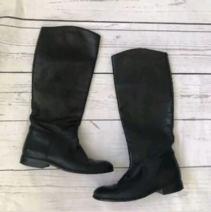 CORSO COMO Tall Womens Black  Riding Boots Leather 6 MINT - Picture 1 of 8
