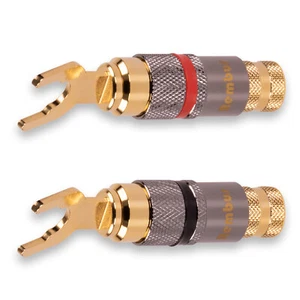 4 x Rembus HighEnd Carbon 24K zapatas de cable chapadas en oro zapatas de horquilla 6 - 9 mm KS-219 - Imagen 1 de 3
