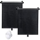 Car Side Window Sun Shade 2 Pack  Retractable Car Roller Sunshade For