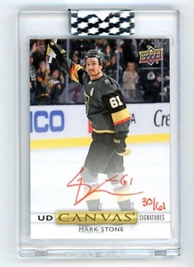 2019 Upper Deck Clear Cut Canvas Signatures Red Ink /61 Mark Stone #CS-ST Auto - Picture 1 of 1