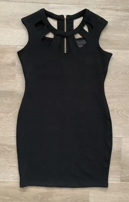 Vestido Kardashian Colección Mujer Negro Recorte Cremallera Grande L Hasta la Rodilla Foto 1 de 4