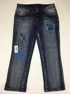 Girls Jessica Simpson Blue Jeans, Size 8. 24 X 18. Embroidered Patches - Picture 1 of 6