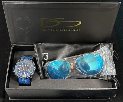 Juego de reloj de buceo y gafas de sol Daniel Steiger para hombre, nuevo en caja Foto 1 de 4