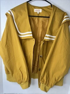 Listicle Übergangsjacke klein senf Knopfleiste Bomber Boutique - Bild 1 von 8