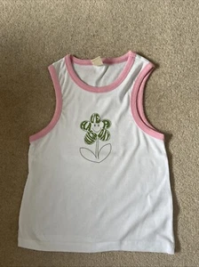 Urban Outfitters Women’s White Pink Vest Top Size Medium Nwot - Picture 1 of 4