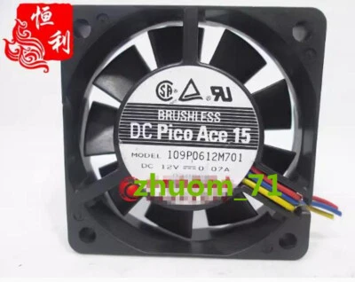 1PC SANYO 109P0612M701 6015 12V 0.07A 3-Pin Double ball silent fan - Image 1 of 2