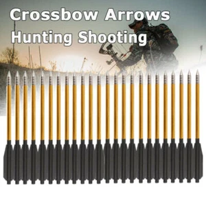 60X Aluminium Crossbow Bolts Arrows 6.5" Steel Tips for 50-80lbs Pistol Crossbow - Picture 1 of 30