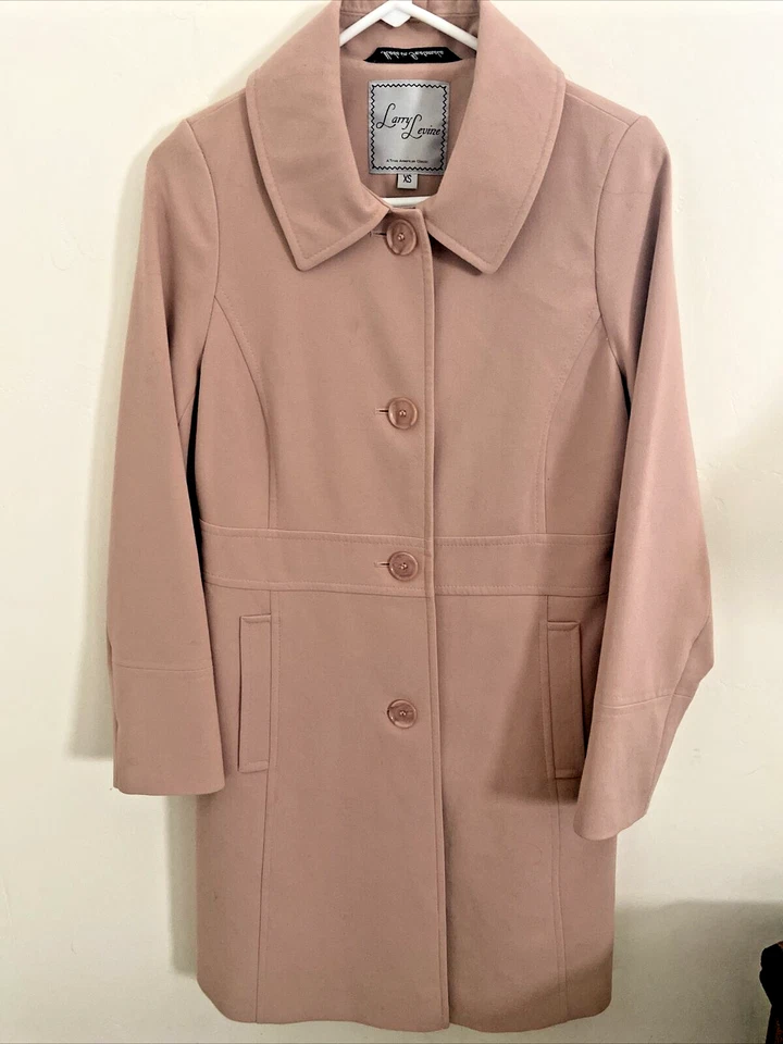 Larry Levine Vestido Abrigo Rosa Talla XS Foto 1 de 4