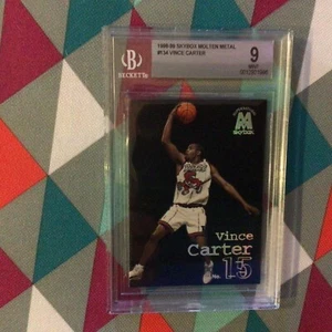 1998/99 Vince Carter RC # 134 BGS Mint 9 - Skybox Molten Metal Rookie Raptors - Picture 1 of 2