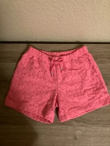 365 Kids By Garanimals Pink Lace Shorts 5 Elastic Waist Lined - Picture 1 of 3