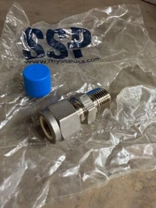 3/8 Tube X 1/4 MNPT SS Straight Connector SSP - REF SS-600-1-4 NEW - Picture 1 of 3