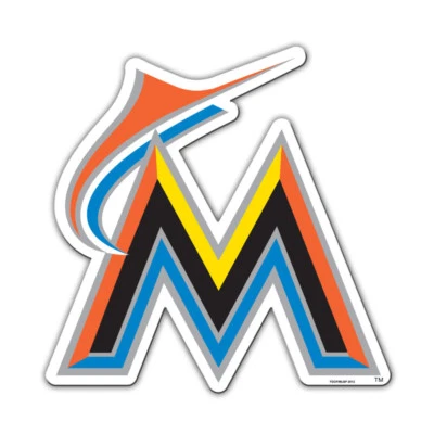 Miami Marlins 12" Vinyl Magnet - for home or office - Image 1 of 2