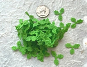 100 pz x 1" feltro imbottito HOLLY LEAF appliques/Natale/Poinsettia/X'mas ST164 - Foto 1 di 1