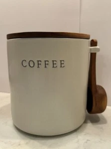Hearth & Hand Magnolia Stoneware Coffee Canister Container With Original Scoop - Picture 1 of 8