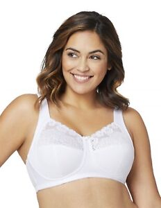 Glamorise 1104 Full Figure ComfortLift Rose Lace Wirefree Support Bra NEW!