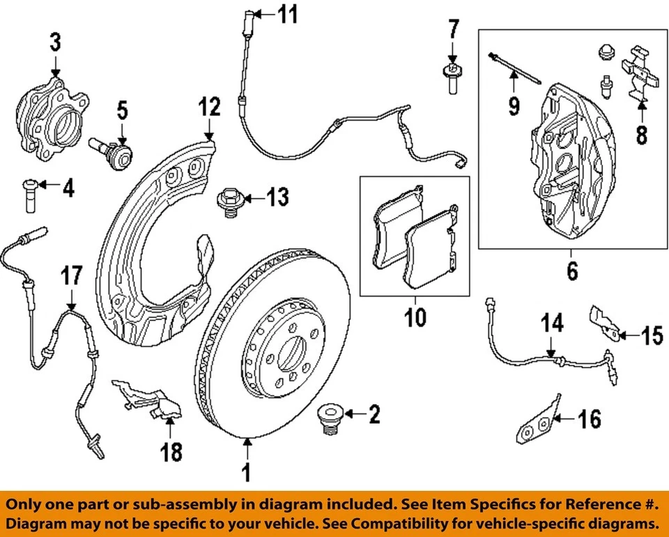BMW OEM 16-25 430i xDrive Gran Coupe Brake Components-Rotor 34106875284 - Image 1 of 1