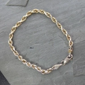 Anillos Enrollados Pulsera Plata Esterlina Hecho a Mano De Colección Plata 925 7,25 pulgadas 7,6 gramos - Imagen 1 de 12