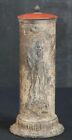 Antique Okyo Buddhist Japan Bronze Scroll Holder 1900 Craft