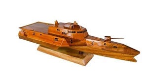 USS Independence LCS2 Mahogany Wood Desktop Model - Picture 1 of 1