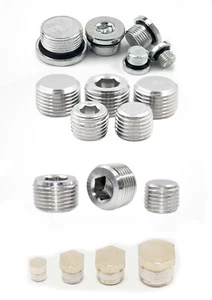 BSP & NPT Plugs a range of types and up to 2" from 1/8" for Air & Fluids - Picture 1 of 29