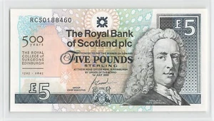 SCOTLAND 5 Pounds 2005, P-364 College of Surgeons Commemorative, Original UNC - Picture 1 of 2