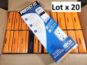 QTY x 20 / NEW Tripp Lite TLP606 Surge Protector 6-Outlet 6-ft Cord Power Strip - Picture 1 of 1