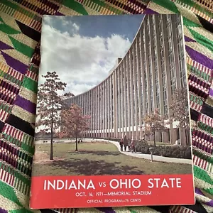 OHIO STATE vs. Indiana Football Official PROGRAM October 16, 1971 - Picture 1 of 5
