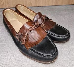 Allen Edmonds Nottingham Leather Tassel Loafers Men’s Size 12D Brown Black Shoes - Picture 1 of 8