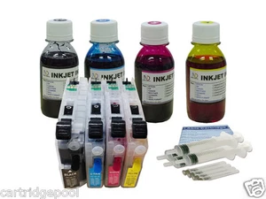 4x100 ml tinta ND® + 4 cartucho recargable para Brother LC103/105/109 J4510DW J6920DW - Imagen 1 de 1