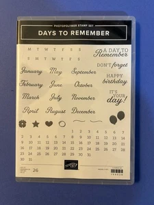 Stampin’ Up! DAYS TO REMEMBER Photopolymer Stamp Set New Calendar - Picture 1 of 2
