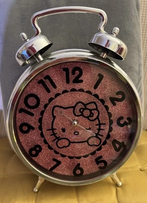 Hello Kitty 9" Standing Bell Alarm Clock FAB Starpoint 2012 Official Sanrio Pink - Image 1 of 4