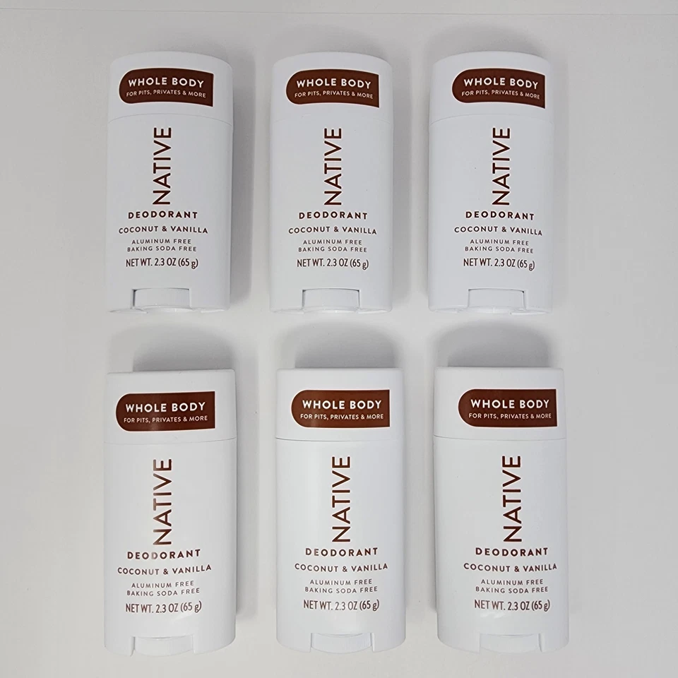 NATIVE Whole Body Deodorant Coconut & Vanilla 2.3oz Aluminum & Baking Soda