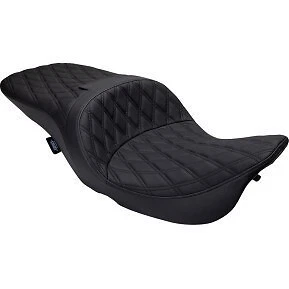 Asiento de turismo Drag Specialties 0801-1504 Freedom doble diamante negro FLH '97-'07 Foto 1 de 3