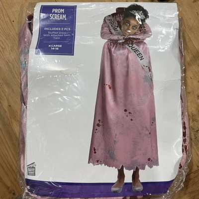 Prom Queen Zombie Girl Fancy Dress Up Halloween Child Costume Size XL 14-16 - Image 1 of 4