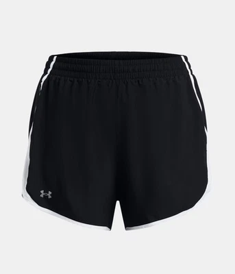 Under Armour Medium Girls' Fly by 3” Shorts Black/white - Image 1 of 4