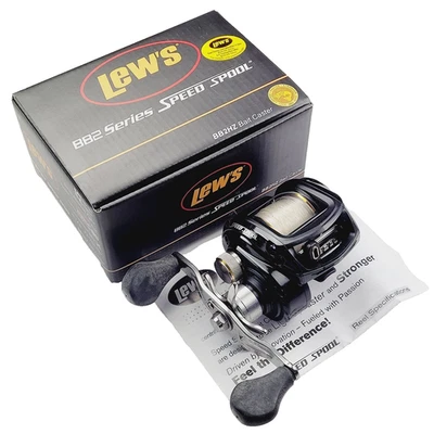 Lew's Baitcasting Reel BB2HZ R/H 10BB 6.4:1 Speed Spool Black Low in Box - Image 1 of 4