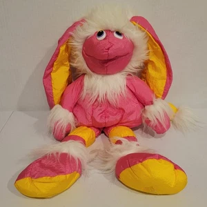 Vintage Silly Willies rosa Nylon Hase weich Plüsch 1987 Punze - Bild 1 von 8