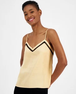 Hugo Boss Berice Lace-Inset Camisole Women's Size Small Orange Adjustable Strap - Picture 1 of 14
