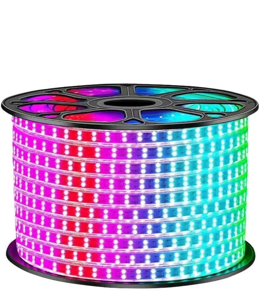 x Striscia Led Flessibile Strip Led SMD 5050 220v Bobina 100 Metri Rgb luc - Immagine 1 di 1