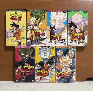 Nintendo SFC SNES BANDAI Dragon Ball Z Lot 7 Japan Game w/Box Manual Reg Card - Picture 1 of 10