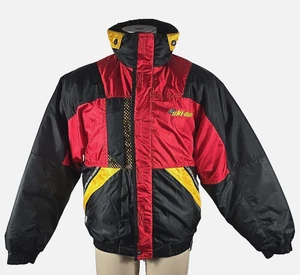 Ski-doo Sno Gear Black Red Bombardier Snowmobile Insulated Racing Jacket Large - Picture 1 of 9