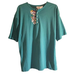 Vintage Disney Store Snow White Seven Dwarfs Shirt XL Mens Embroidered Henley - Picture 1 of 7