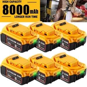 6Pack For DeWalt 20V Max XR 8.0Ah Lithium Ion Battery DCB206-2 DCB205-2 DCB204-2 - Picture 1 of 17