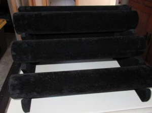 Bracelet Holder 3-Tier Velvet Stand and Organizer Jewelry Display Rack Black NEW - Picture 1 of 5