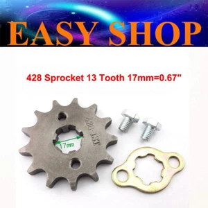 FRONT CHAIN SPROCKET 17mm 428 13T Tooth 125cc 150cc 250cc Roketa Orion Zongshen - Picture 1 of 4